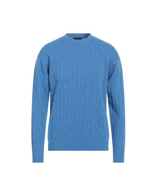 Roberto Collina Man Sweater Azure 36 Merino Wool Cashmere