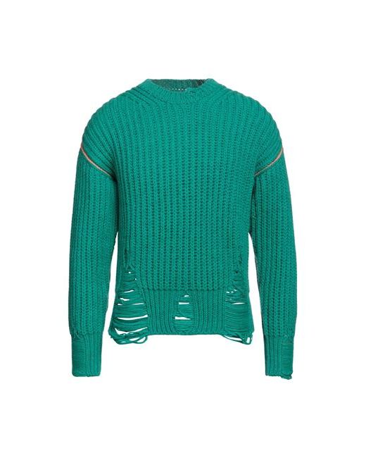 Msgm Man Sweater Emerald XS Acrylic Wool Alpaca wool