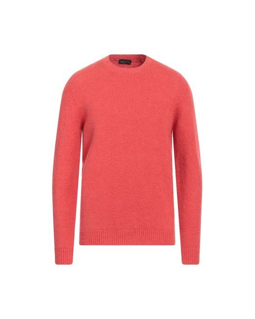 Roberto Collina Man Sweater Coral 38 Cotton Nylon Elastane