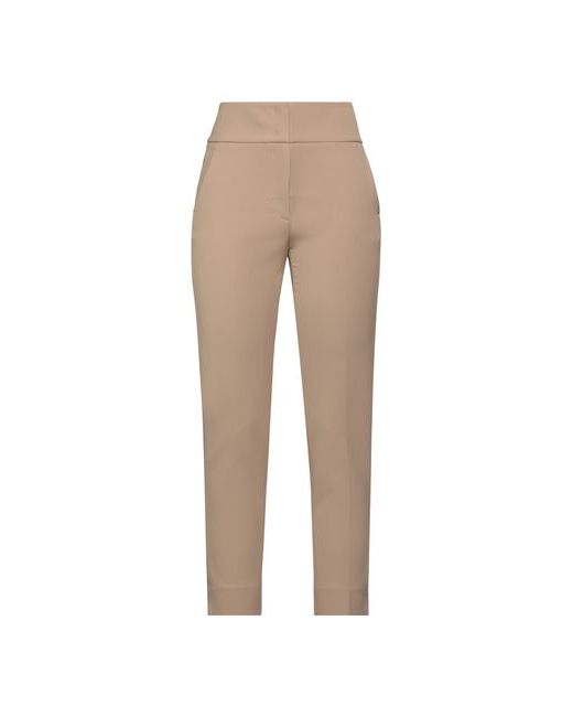 Peserico Pants Light brown Polyester Viscose Cotton Elastane
