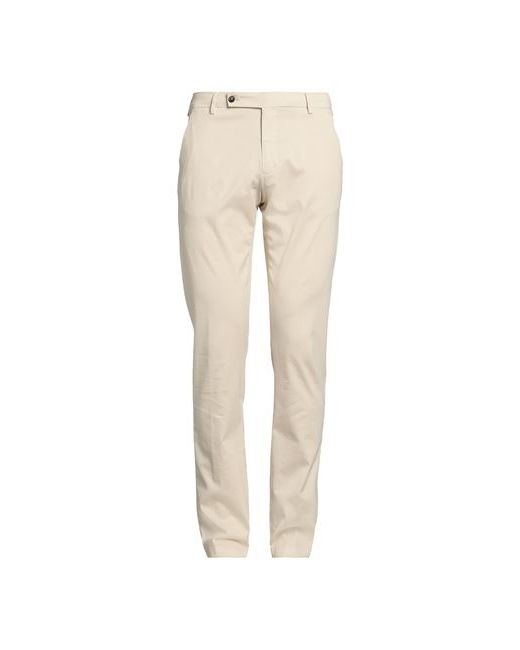 Berwick Man Pants Ivory 34 Cotton Silk Elastane