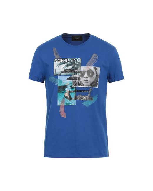 Scervino Man T-shirt Bright M Cotton Elastane