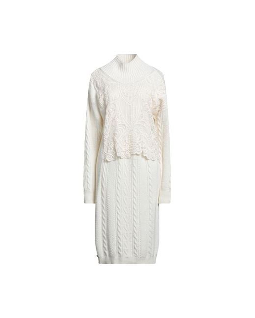 Manila Grace Midi dress Ivory XS Polyamide Wool Viscose Cashmere