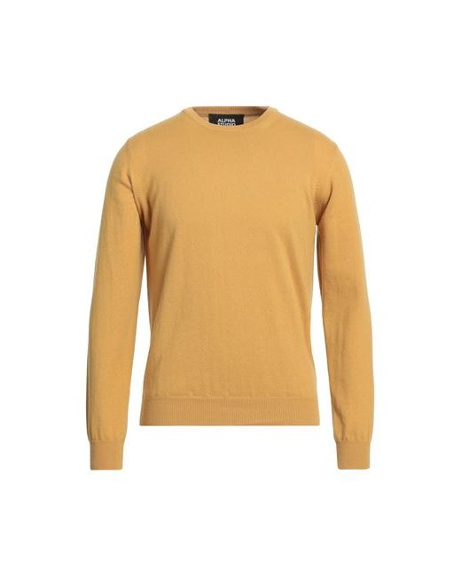 Alpha Studio Man Sweater Ocher 36 Cashmere