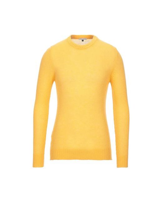 Brian Dales Man Sweater Ocher Acrylic Mohair wool Polyamide