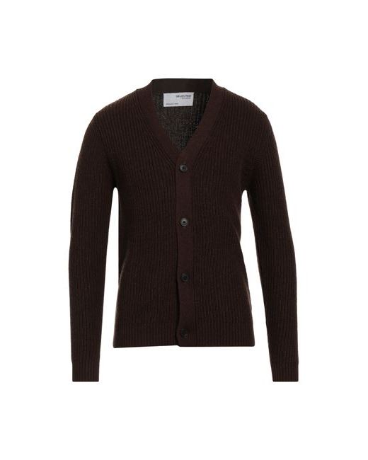 Selected Homme Man Cardigan Cocoa S Cotton Nylon Acrylic Wool