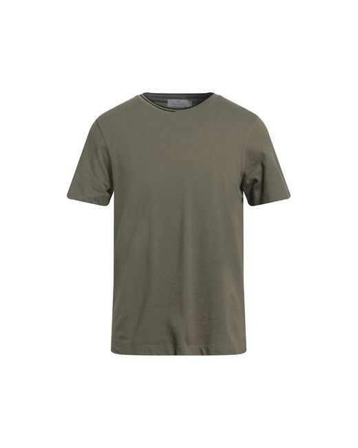 Canali Man T-shirt Military 36 Cotton