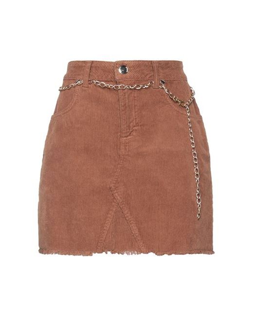 Siste'S Mini skirt Camel 6 Cotton Elastane