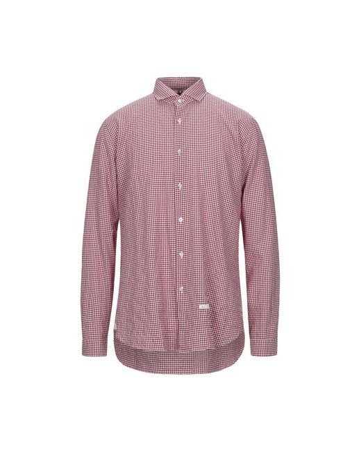 Dnl Man Shirt Burgundy 15 ½ Cotton Elastane Polyamide