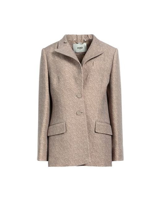 Fendi Suit jacket Light brown 4 Wool Silk Polyester