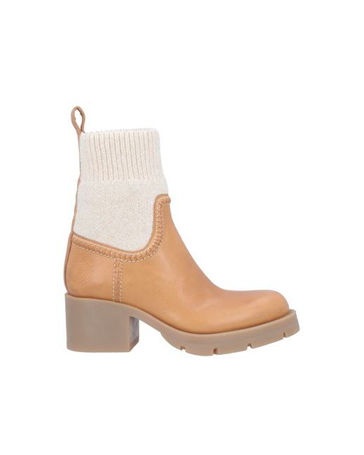 Chloé Ankle boots Camel 8 Soft Leather Textile fibers
