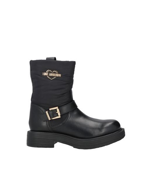 Love Moschino Ankle boots 5 Calfskin Textile fibers