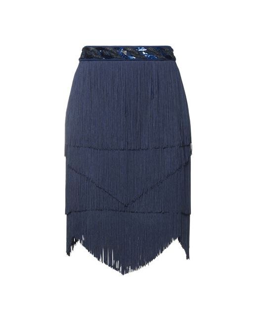Elisabetta Franchi Mini skirt Midnight 4 Polyester Elastane Acetate