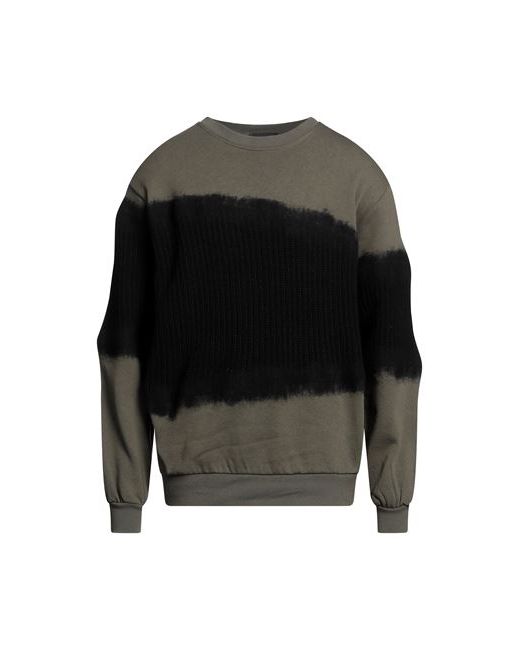 Lucques Man Sweatshirt Military L Cotton Merino Wool