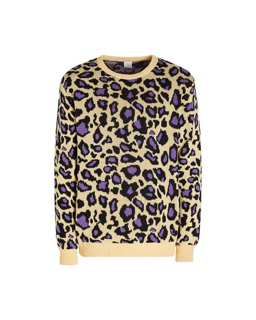 8 by YOOX Leopard Jacquard Knit Jumper Man Sweater Light S Recycled polyester cotton