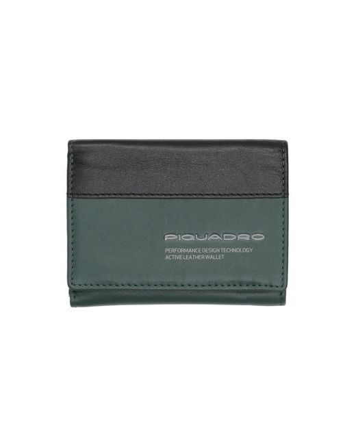 Piquadro Man Wallet Dark Soft Leather Metal