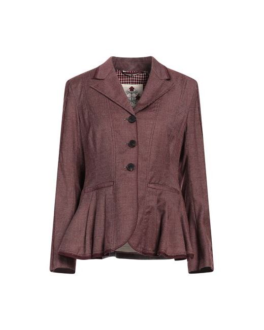 High Suit jacket Burgundy 4 Virgin Wool Elastane