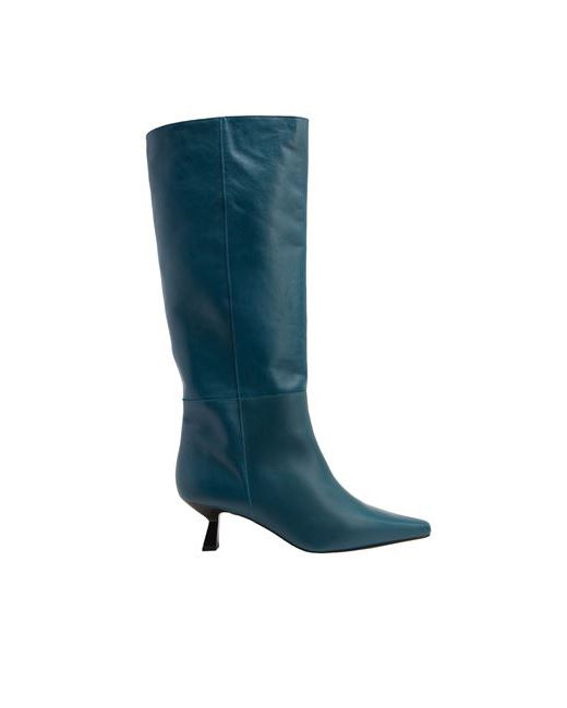 8 by YOOX Leather Pointy-toe Boot Knee boots Deep jade 5 Calfskin