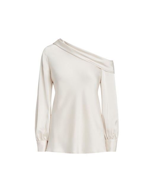 Lauren Ralph Lauren Satin One-shoulder Blouse Ivory XS Recycled polyester Polyester