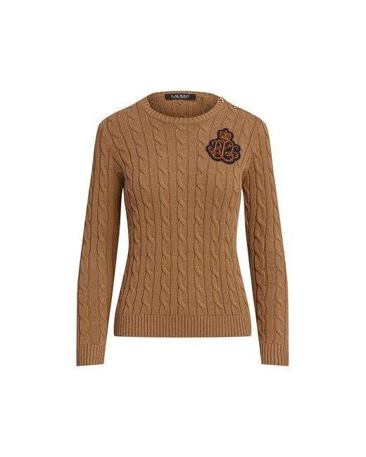 Lauren Ralph Lauren Bullion Cable-knit Cotton Sweater Camel XS