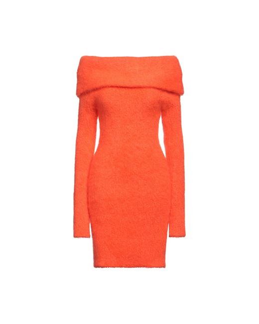 Isabel Marant Midi dress Coral 2 Mohair wool Polyamide Viscose Polyester Elastane