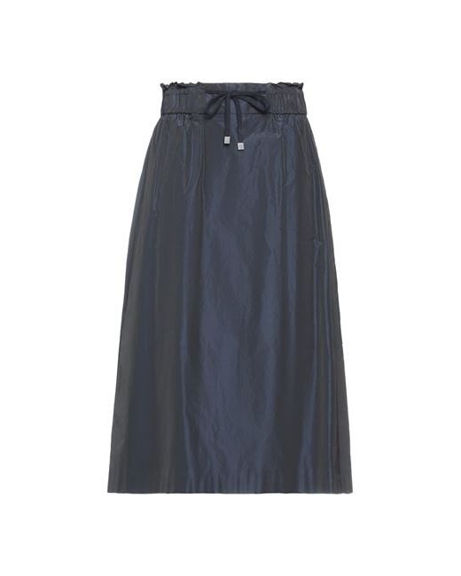 Peserico Midi skirt Midnight Polyester Wool Cashmere Metallic fiber