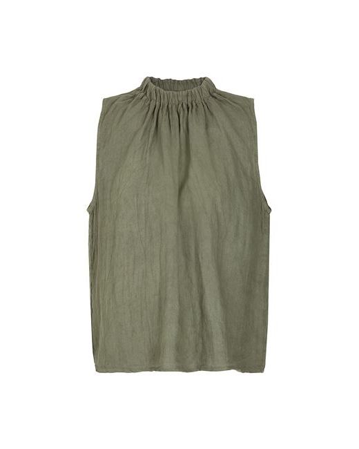 8 by YOOX Linen Sleeveless Top Military 2
