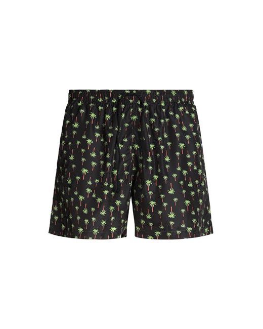 8 by YOOX Printed Recycled Poly Swim Trunk Man trunks S polyester