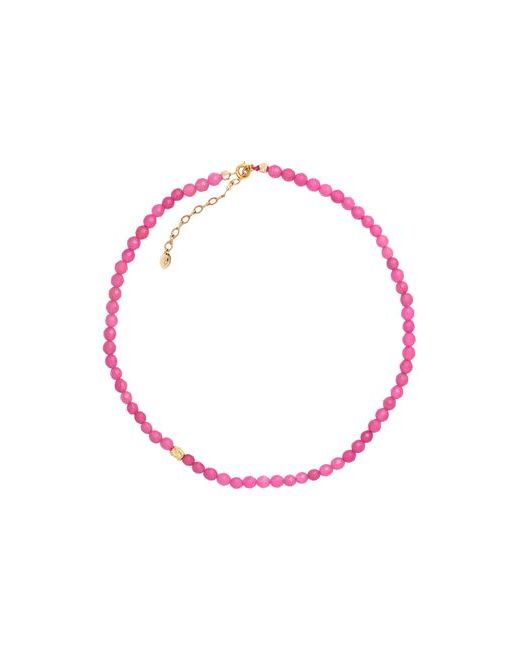 Taolei Necklace Fuchsia Synthetic stone 750/1000 gold plated