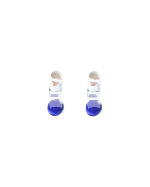 Levens Jewels Drop Mini Hoops Earrings Borosilicate glass Brass