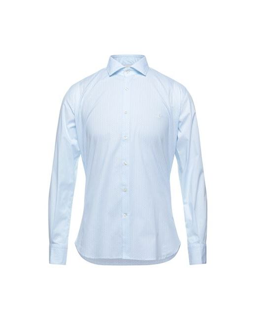 Brooksfield Man Shirt Azure 15 ¾ Cotton Elastane