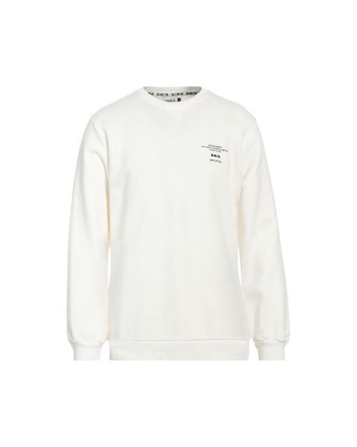 Berna Man Sweatshirt Cream S Cotton