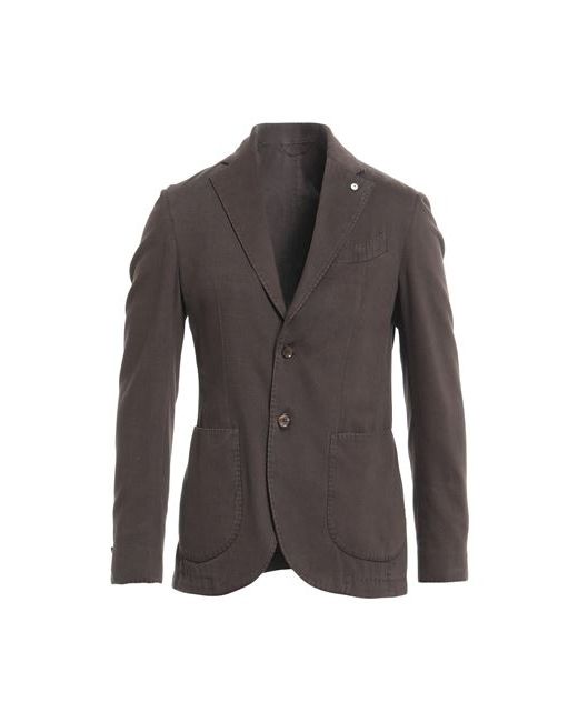 Brando Man Suit jacket Cocoa Cotton Cashmere