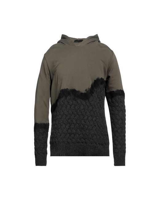 Lucques Man Sweatshirt Military 38 Merino Wool Cotton