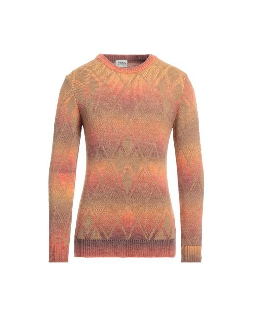 Berna Man Sweater Rust S Wool Acrylic Viscose Alpaca wool