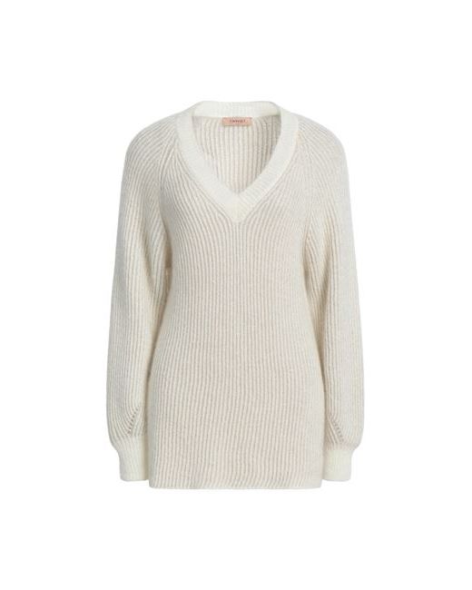 Twin-Set Sweater Cream Viscose Polyamide Mohair wool Polyester Wool