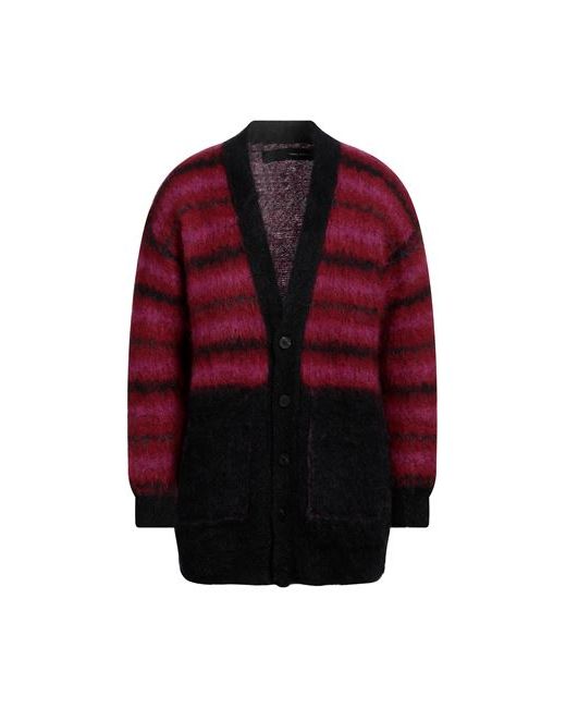 Isabel Benenato Man Cardigan Burgundy XS Mohair wool Polyamide Wool