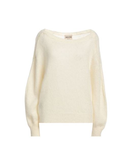 Semicouture Sweater Ivory XS Alpaca wool Mohair Polyamide