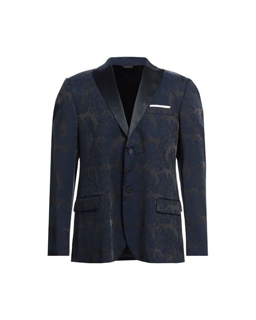 Grey Daniele Alessandrini Man Suit jacket Midnight 38 Viscose Polyester Cotton Elastane