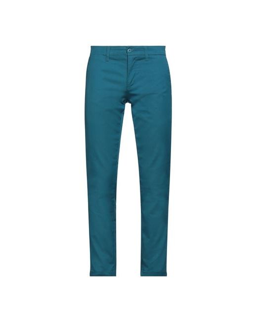 Carhartt Man Pants Turquoise 27W-32L Cotton Elastomultiester Polyester