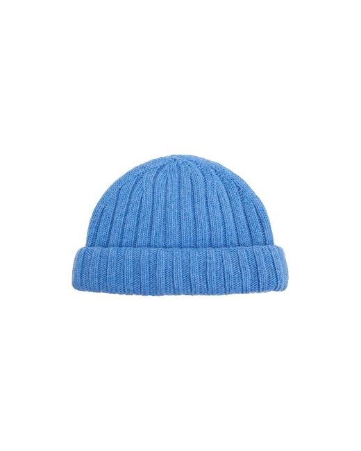 8 by YOOX Recycled Wool Sailor Beanie Hat Azure wool