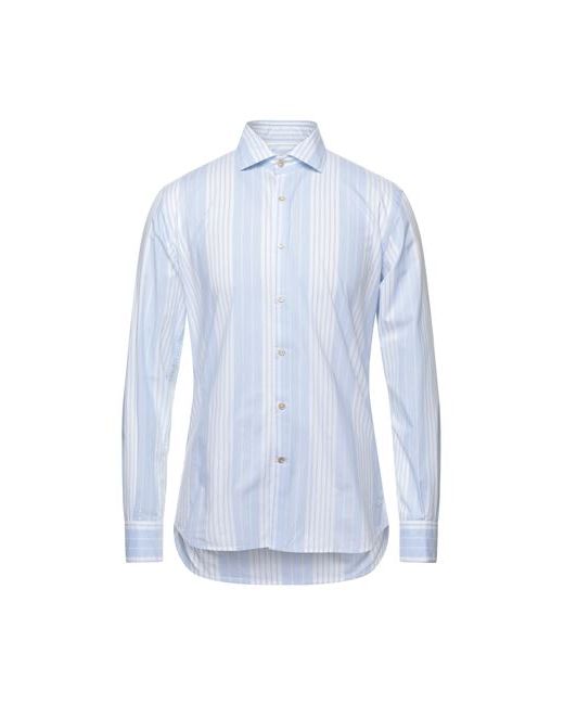 Brooksfield Man Shirt Sky 16 Cotton