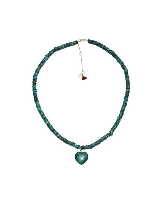 Shashi Verte Necklace Emerald 925/1000 Silver 585/1000 gold plated Malachite