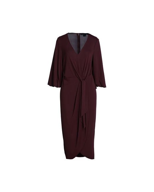 Lauren Ralph Lauren Stretch Jersey Tie-front Midi Dress dress Burgundy 2 Polyester Elastane