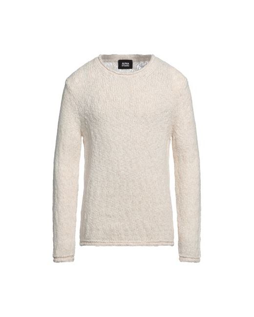 Alpha Studio Man Sweater Ivory 38 Acrylic Alpaca wool Polyamide Merino Wool