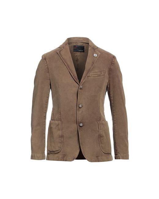 Lardini Man Suit jacket Khaki 38 Cotton Elastane