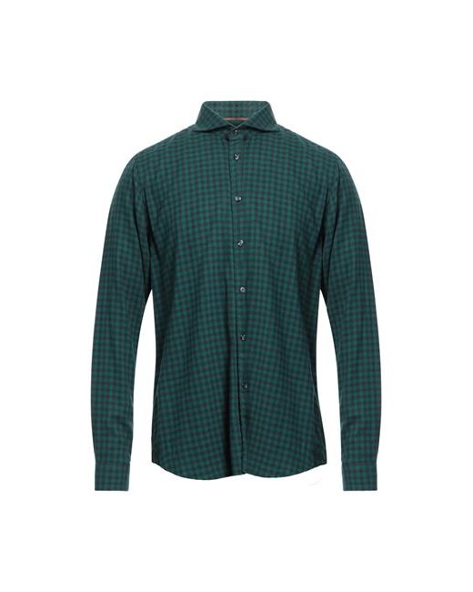 Tintoria Mattei 954 Man Shirt Emerald 15 Cotton