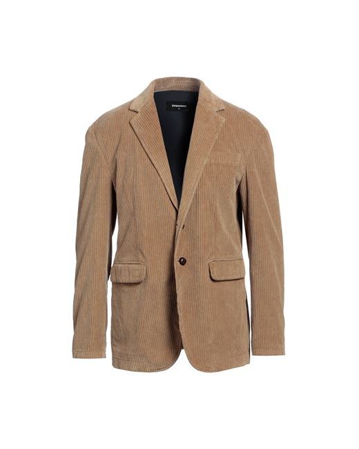 Dsquared2 Man Suit jacket Camel 36 Cotton Elastane