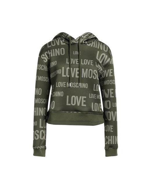 Love Moschino Sweatshirt Military 2 Polyester Elastane Cotton