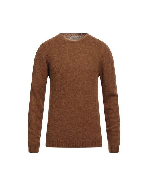 Irish Crone Man Sweater Camel L Alpaca wool Polyamide Wool